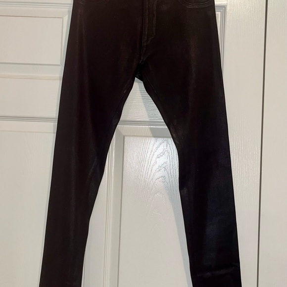 James Jeans "Twiggy" Shiny Dancer Black Oil Slick Skinny Jeans, size 27 - Picture 10 of 11